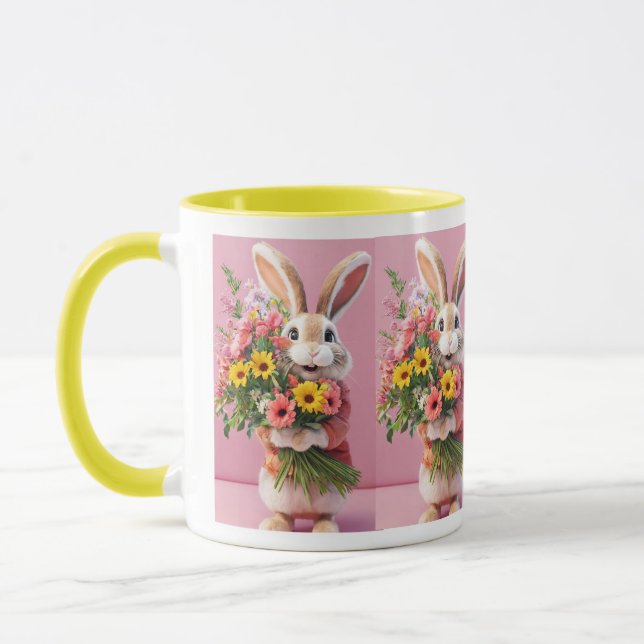 Bunny Cup Bliss: Rabbit Coffee Mug (Left)