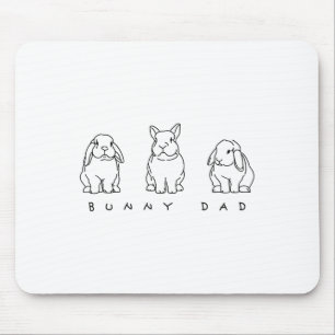 Bunny Dad Cute Lop Rabbit Holland Lop Rabbit Dad L Mouse Pad