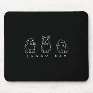Bunny Dad Holland Lop Rabbit Dad Cute Lop Rabbit L Mouse Pad