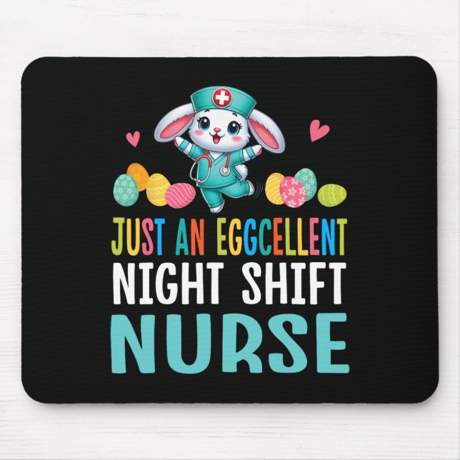 Bunny Dance Easter Eggs Just An Eggcellent Night S Mouse Pad (Front)