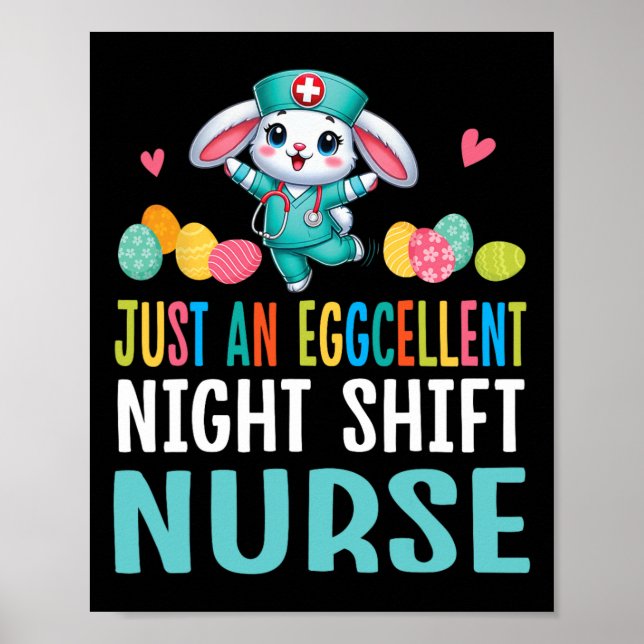 Bunny Dance Easter Eggs Just An Eggcellent Night S Poster (Front)