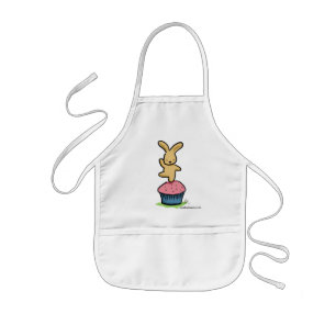 Bunny Dancing on a Cupcake Kids Apron