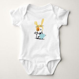 bunny dog for boy baby bodysuit