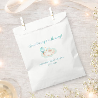 Bunny Dreams blue baby shower Favour Bags