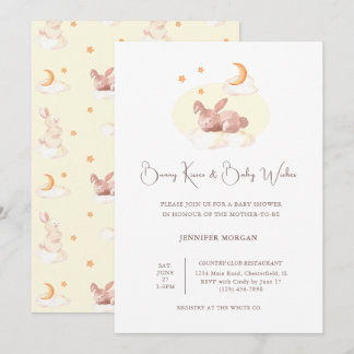 Bunny Dreams Neutral Baby Shower Invitation
