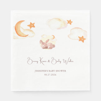 Bunny Dreams Neutral Baby Shower Napkin