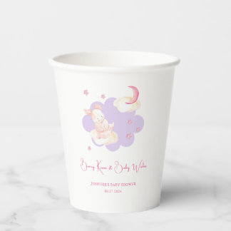 Bunny Dreams Purple Baby Shower  Paper Cups