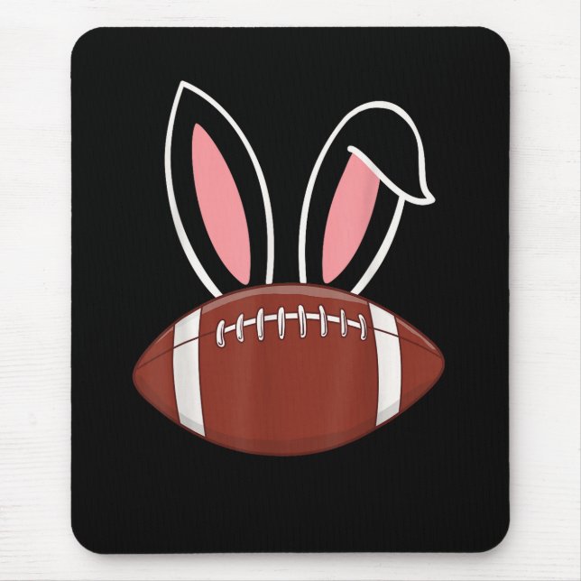 Bunny Ears American Football Mouse Pad (Front)