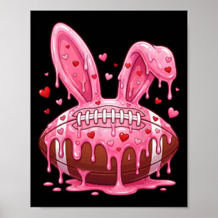 Bunny Ears American Footll Fan Funny Easter Bunny Poster