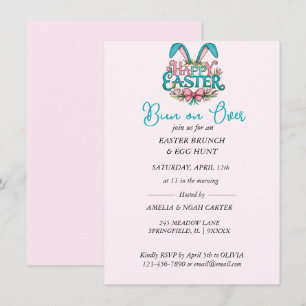 Bunny Ears Easter BRUNCH & HUNT Invitation