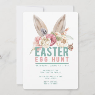 Bunny Ears   Easter Egg Hunt Invitation