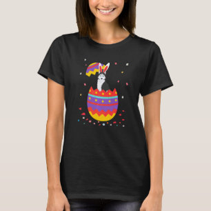 Bunny Ears Eggs Costume Cute Easter Day Siberian H T-Shirt