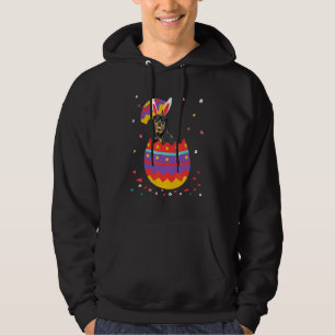 Bunny Ears Eggs Costume Easter Day Graphic Rottwei Hoodie