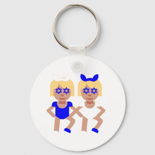 bunny ears hanukkah key ring