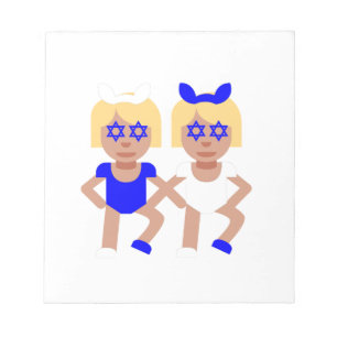 bunny ears hanukkah notepad