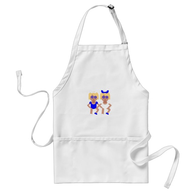 bunny ears hanukkah standard apron (Front)