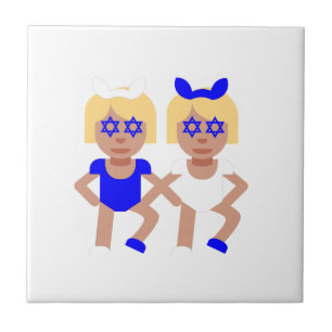 bunny ears hanukkah tile