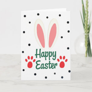 Bunny Ears Happy Easter Card
