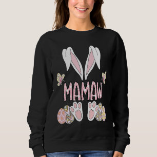 Bunny Ears Mamaw Easter Day Mamaw Bunny Family Mat Sweatshirt