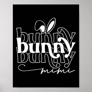 Bunny Ears Mimi Funny Easter Family Poster