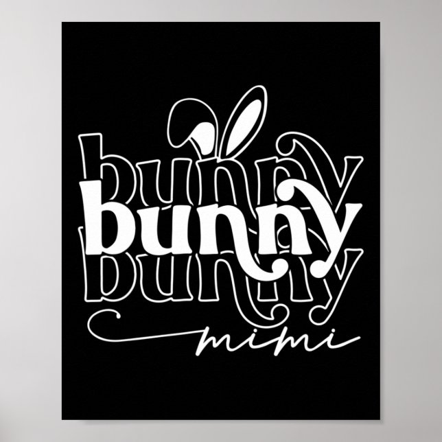 Bunny Ears Mimi Funny Easter Family  Poster (Front)