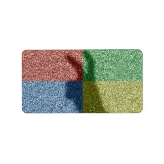 Bunny ears shadow four colour grid label