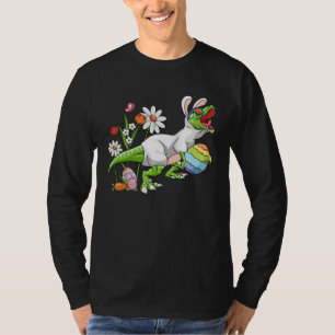 Bunny Easter Basket Stuffers Easter Dinosaur  Boys T-Shirt
