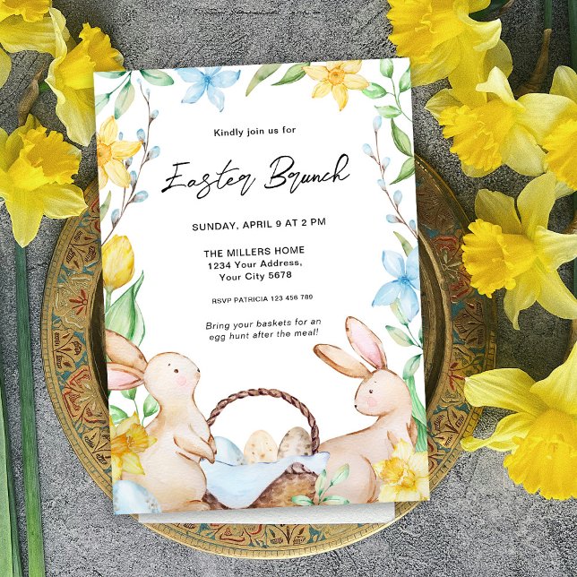 Bunny Easter Brunch Invitation (Creator Uploaded)