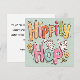 Bunny Easter Card , Personalised Easter funnyBunny