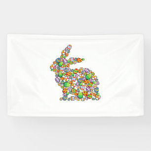 Bunny Easter Egg Hunting Cute Rabbit Spring Banner