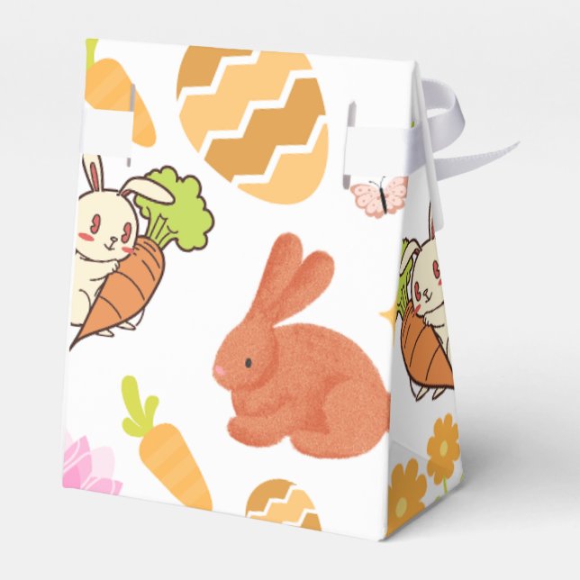 Bunny Easter Thank You  Birthday Party Favours Favour Box (Back Side)