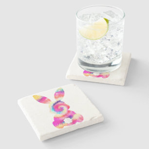 Bunny Easter Tie Dye Rabbit Easter Day  Stone Coaster