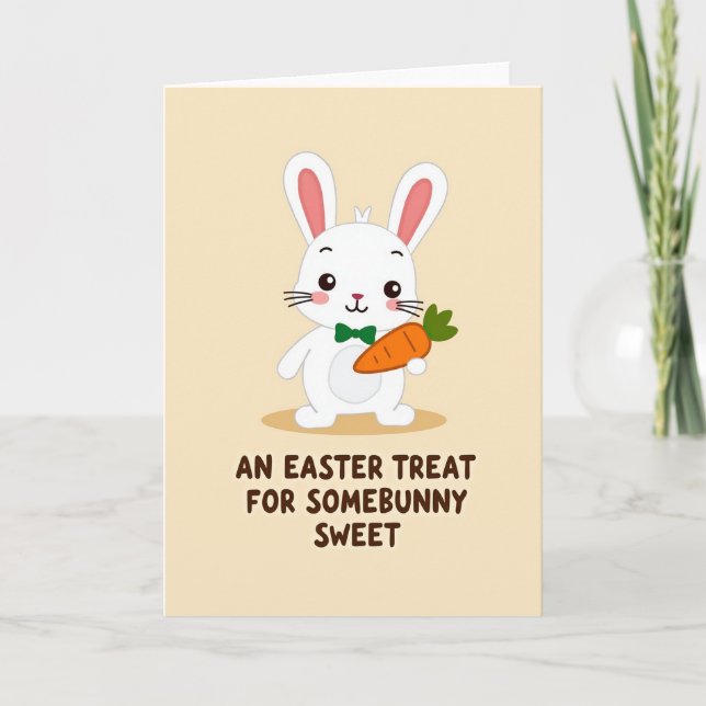 Bunny Easter Treat Card (Front)