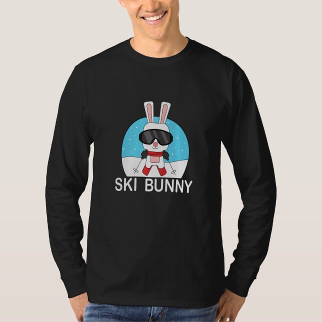 Bunny Eastern Skiing Skisport Skier Ski Trip   T-Shirt (Front)