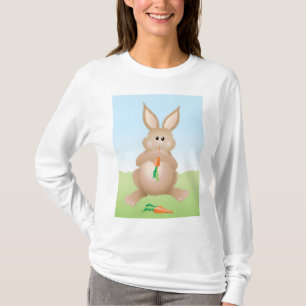 Bunny Eating Carrot Adorable Rabbit T-Shirt