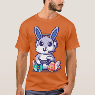 Bunny Egg Funny bunny Boy play video Game kids Hap T-Shirt