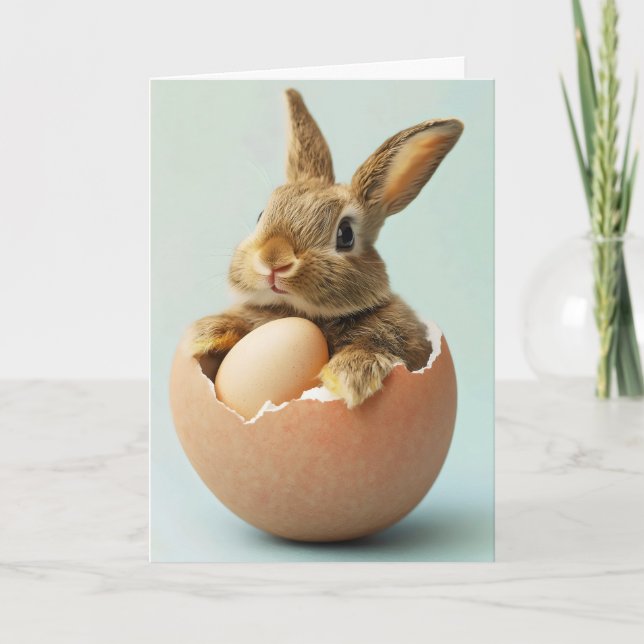 Bunny Egg Funny Easter Holiday Card (Front)