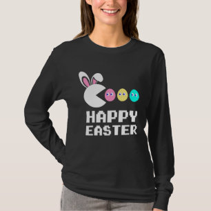 Bunny Egg Hunting Happy Easter Day For Kids Girls  T-Shirt