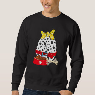 Bunny Eggs Dalmatian Dog Print Bunny Toddler Easte Sweatshirt
