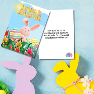 Bunny Eggs Happy Easter Holiday Card