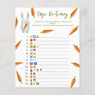 Bunny - Emoji Pictionary game baby shower