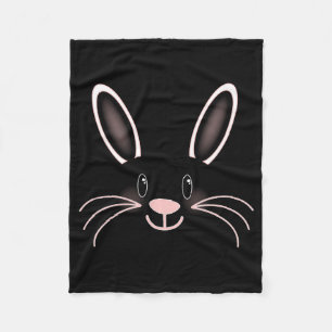 Bunny face baby t shirt  fleece blanket