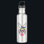 Bunny Face Bubblegum Blowing Glasses Headband Happ 710 Ml Water Bottle<br><div class="desc">Bunny Face Bubblegum Blowing Glasses Headband Happy Easter T-Shirt</div>