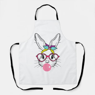 Bunny Face Bubblegum Blowing Glasses Headband Happ Apron