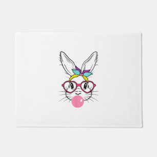 Bunny Face Bubblegum Blowing Glasses Headband Happ Doormat