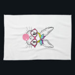 Bunny Face Bubblegum Blowing Glasses Headband Happ Tea Towel<br><div class="desc">Bunny Face Bubblegum Blowing Glasses Headband Happy Easter T-Shirt</div>