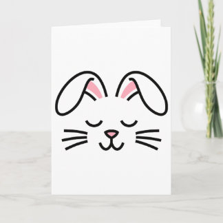 Bunny Face  Card