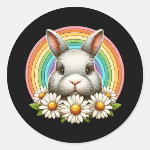 Bunny Face Classic Round Sticker