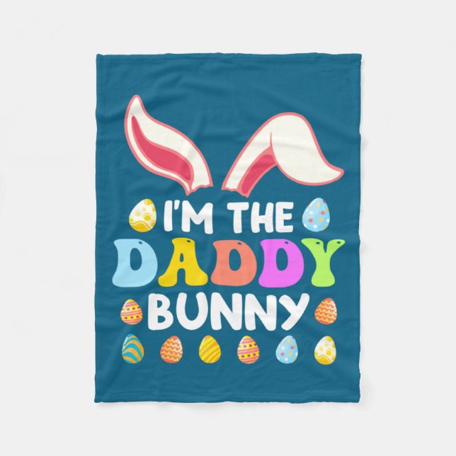 Bunny Face Cool Easter Bunny With Gles Daddy Fa  Fleece Blanket (Front)