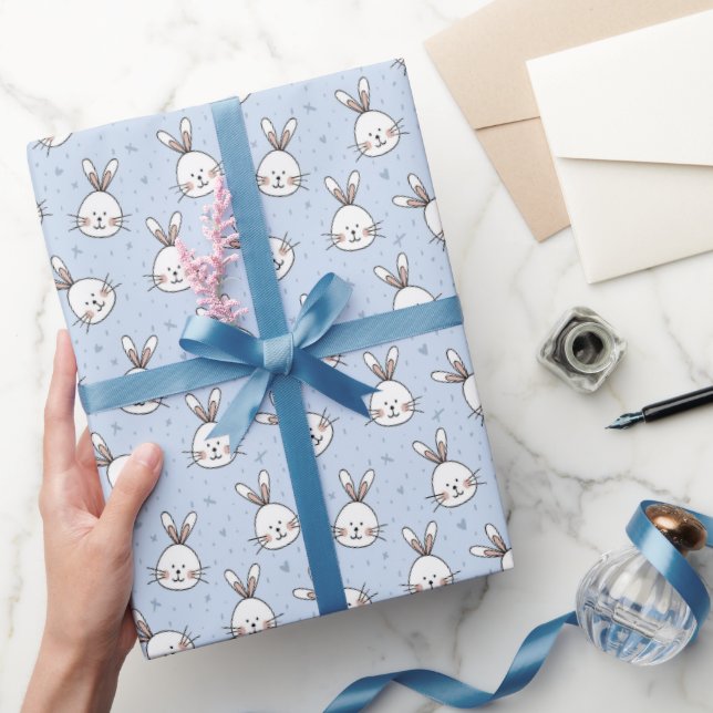 Bunny Face Easter Wrapping Paper – Cute & Festive! (Gifting)